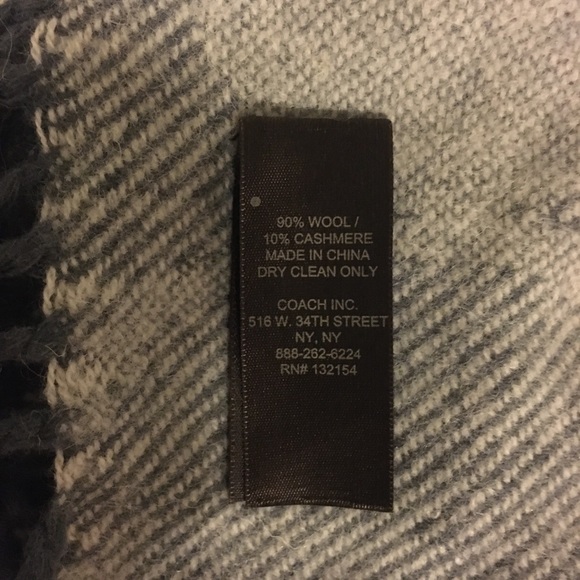 Coach Cashmere/Wool Blend Scarf - Picture 2 of 2